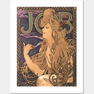 Job - Alphonse Mucha - Art Nouveau- Tobacco Ad - 1896 Posters and Art